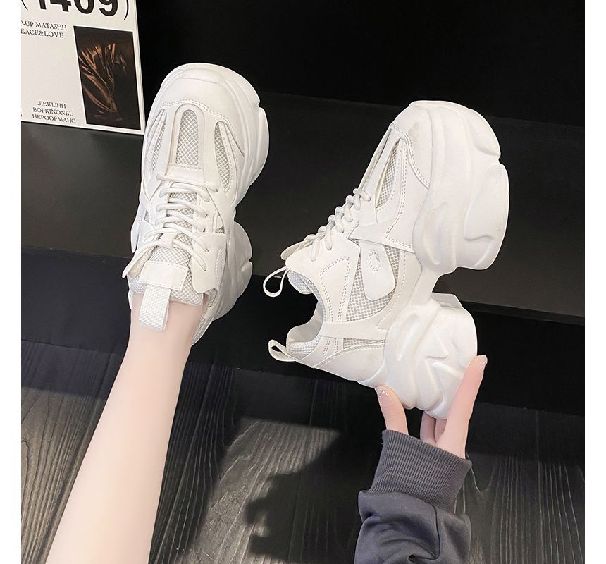 Platform Plain Sneakers