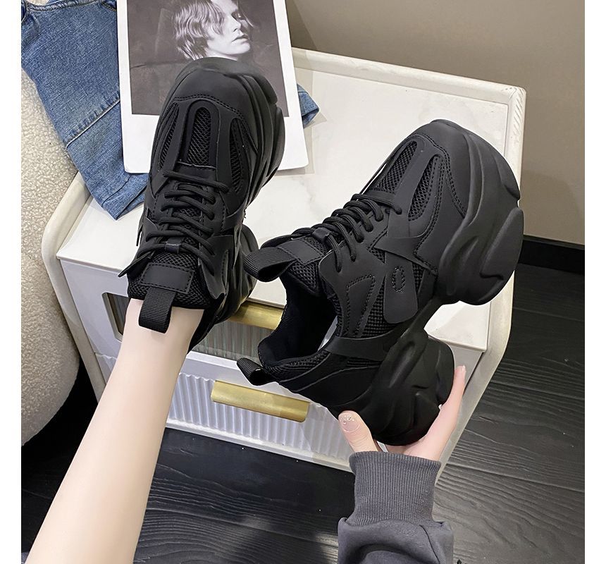 Platform Plain Sneakers
