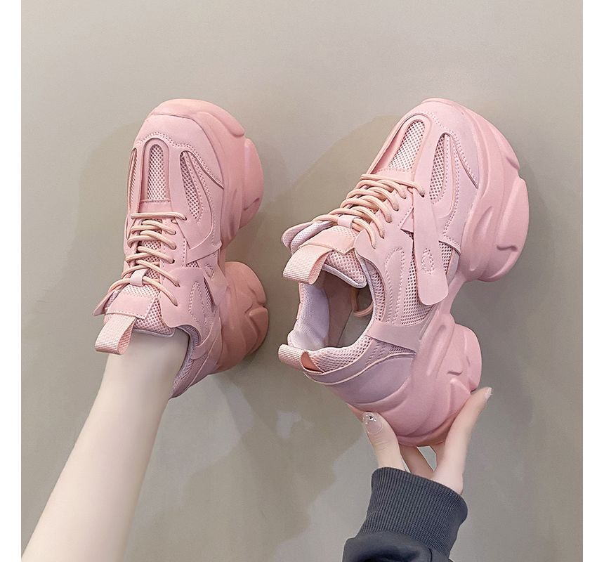 Platform Plain Sneakers