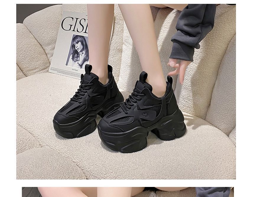 Platform Plain Sneakers