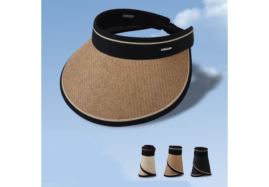 Hat Piped Sun Straw