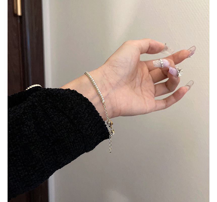 Alloy Faux Bracelet Floral Pearl