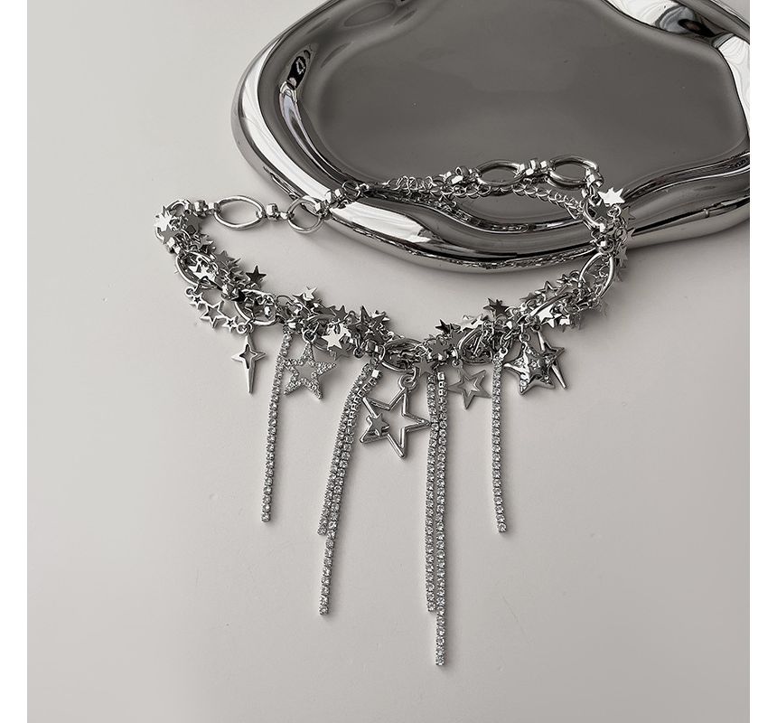 Fringed Alloy Star Choker