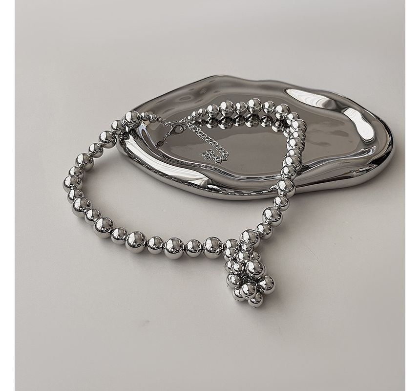 Pendant Bead Choker Alloy