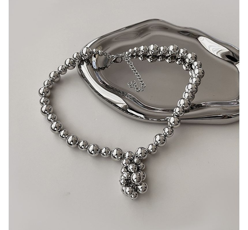 Pendant Bead Choker Alloy