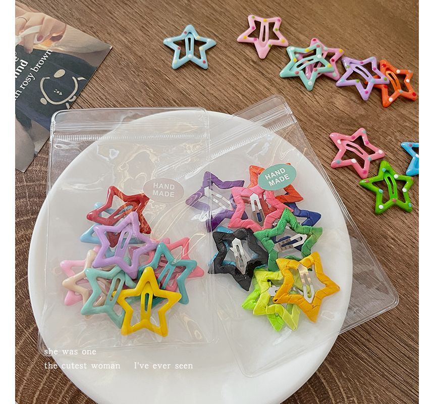 Set of 10: Star Hair Clip