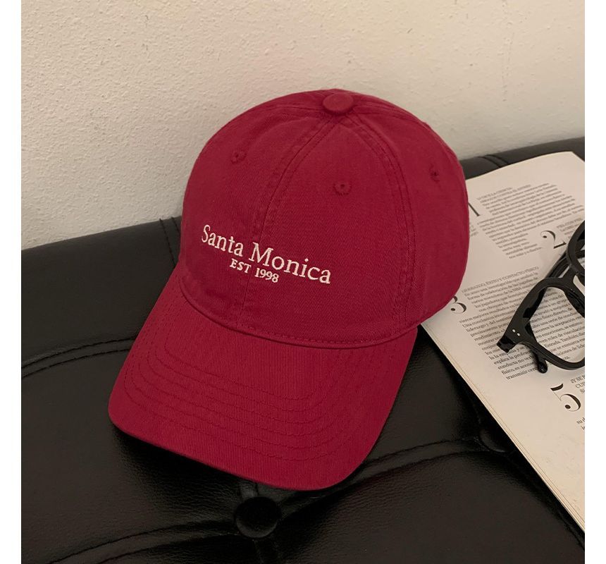 Lettering Embroidered Baseball Cap