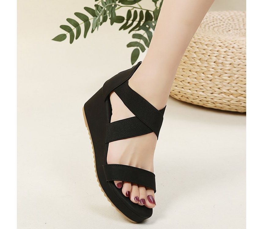 Criss Cross Wedge Sandals