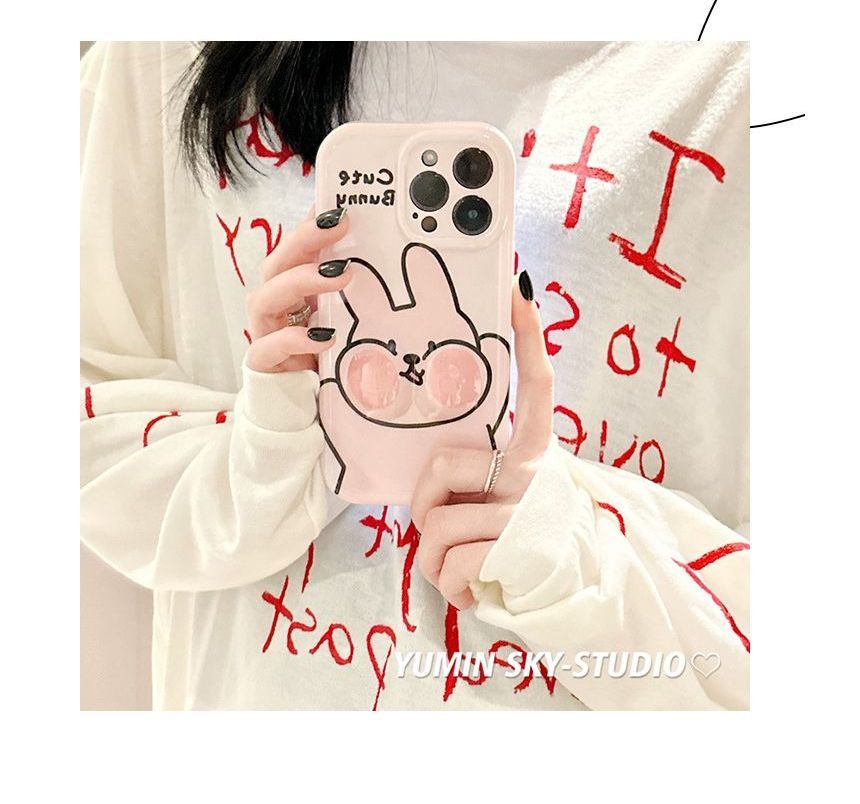 Case Phone Rabbit Print