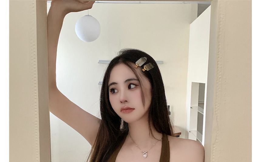 Top Plain Halter Padded