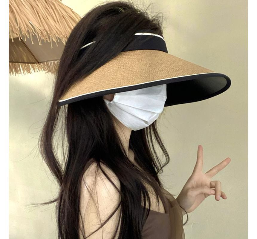 Straw Piped Sun Hat