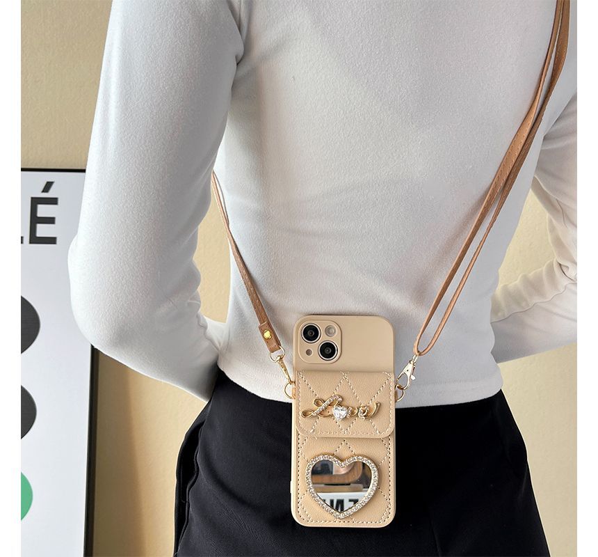 Mirrored Phone Card Case Holder