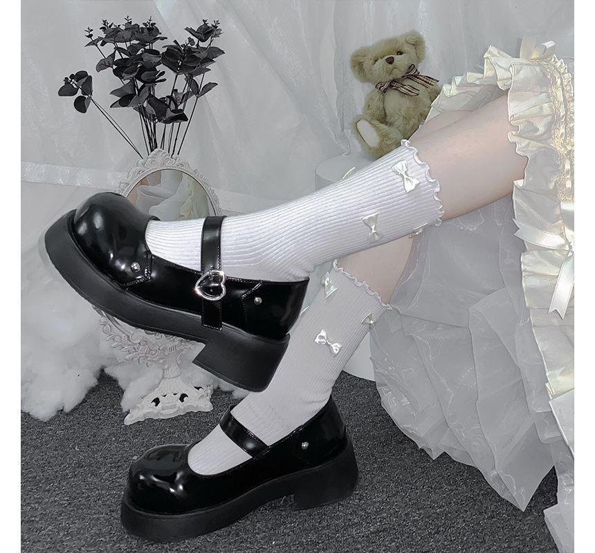 Bow Lettuce Edge Socks Egirldoll