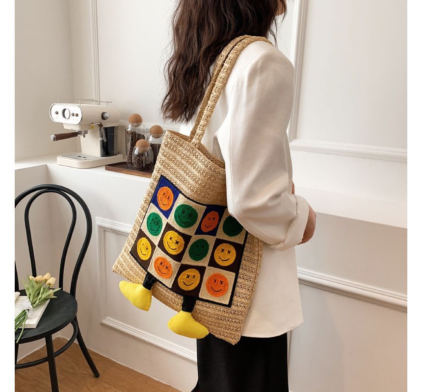 Tote Face Smiley Bag Crochet