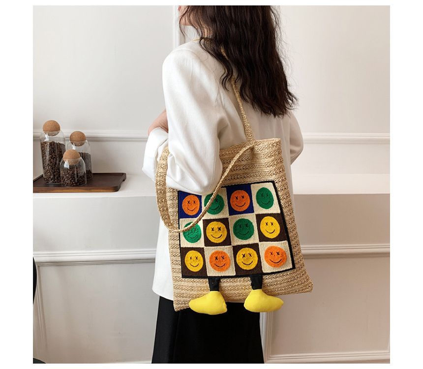 Tote Face Smiley Bag Crochet