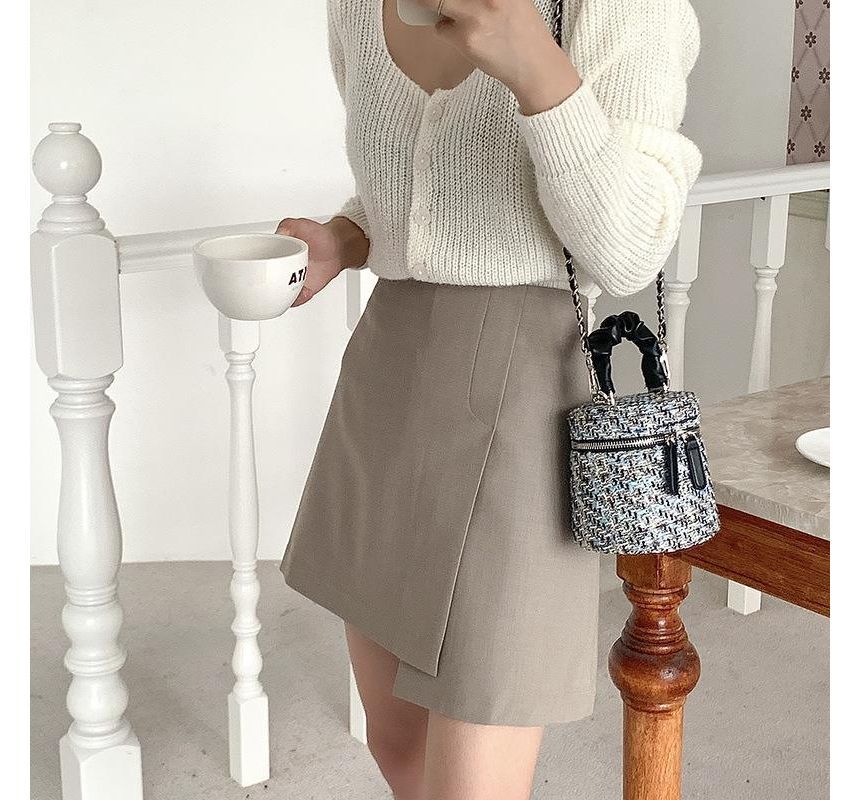 Bag Crossbody Tweed Zip