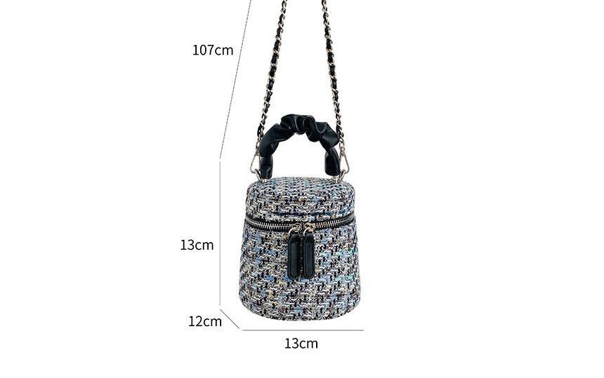 Tweed Zip Crossbody Bag