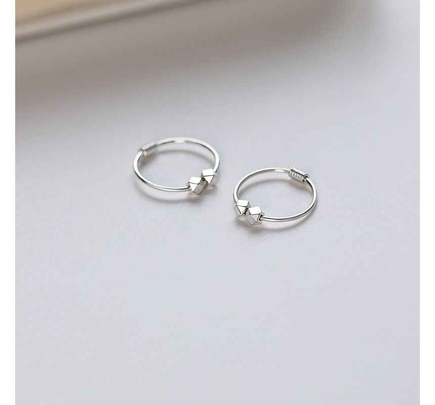 Geometric Alloy Hoop Earring