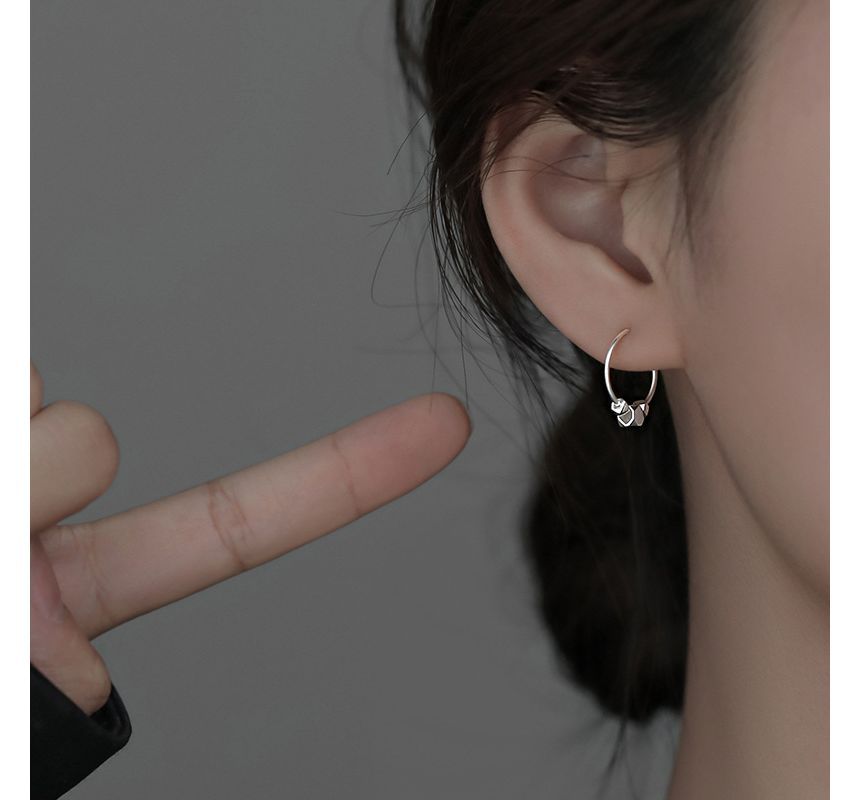 Geometric Alloy Hoop Earring