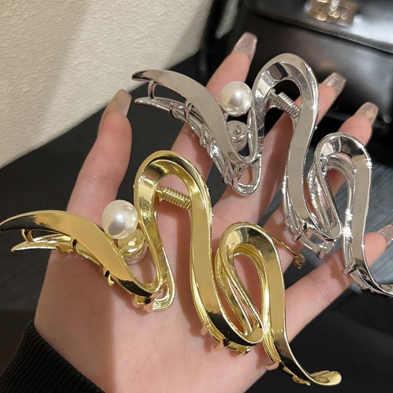 Pearl Hair Claw Faux