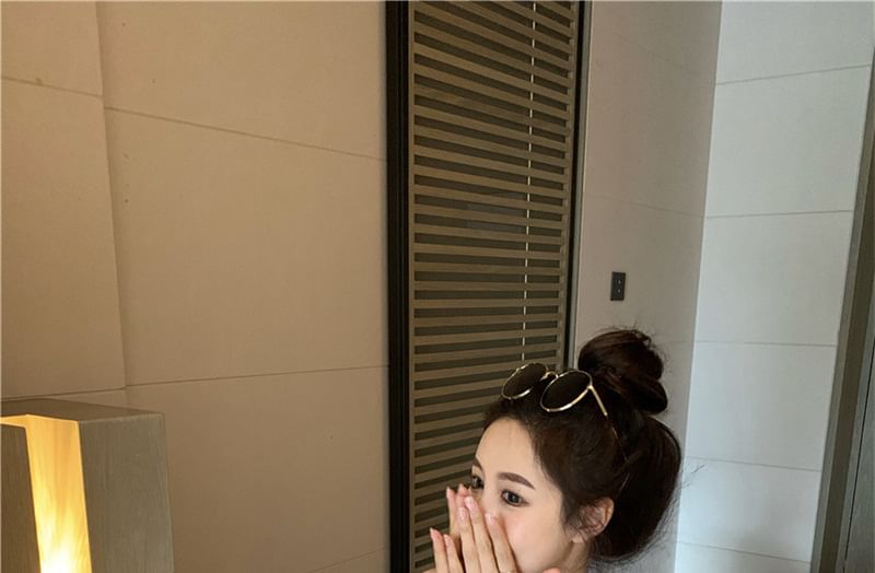 Two-Tone Midi Dress Slim-Fit Sleeveless