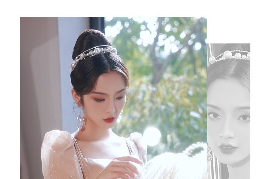 Short-Sleeve Rhinestone A-Line Evening Gown