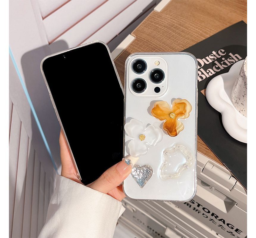 Case Transparent Embellished Phone