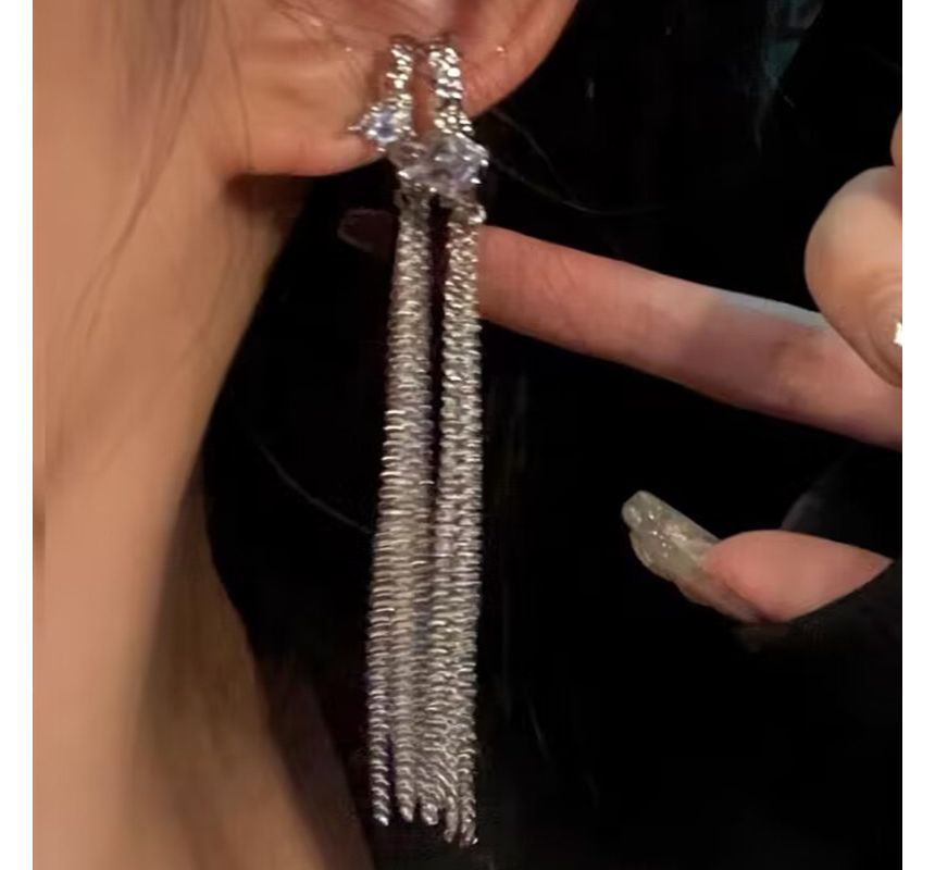 Rhinestone Cuff Fringed Ear