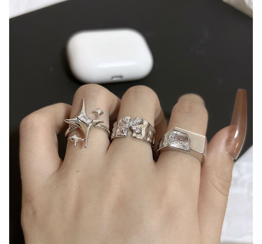 Open (various Ring Alloy Rhinestone designs)