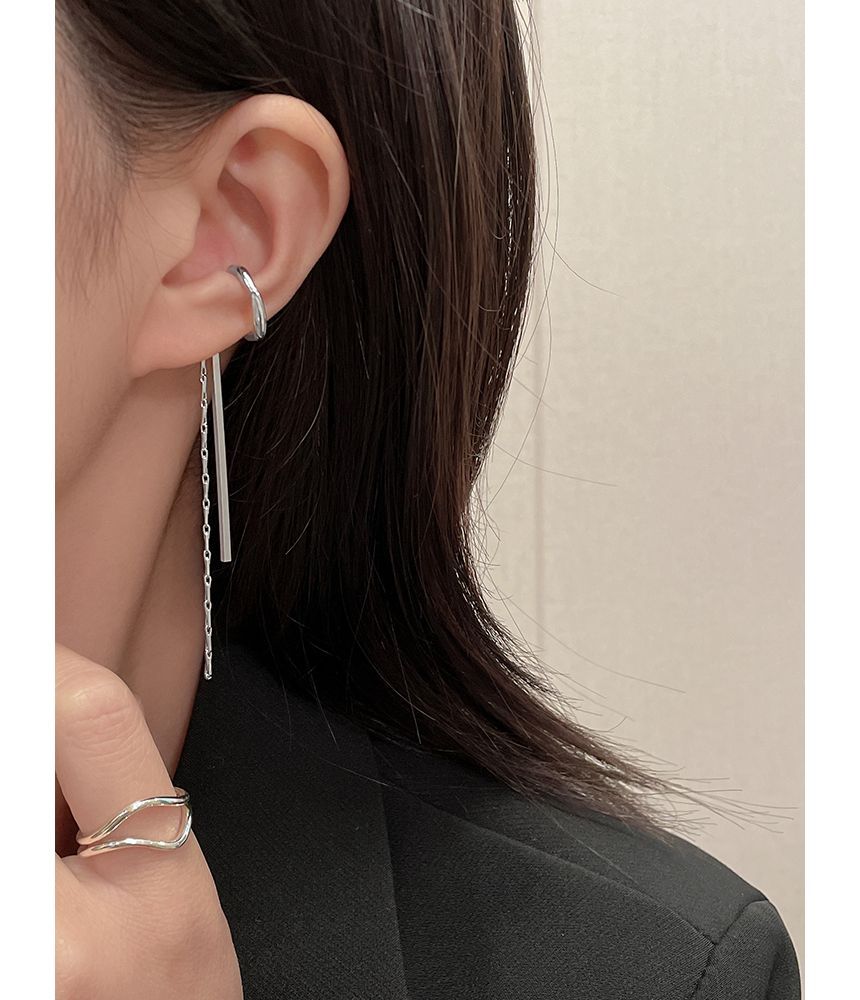 Fringed Cuff Earring Alloy