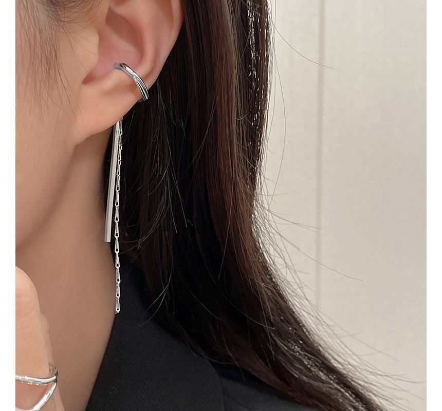 Fringed Cuff Earring Alloy