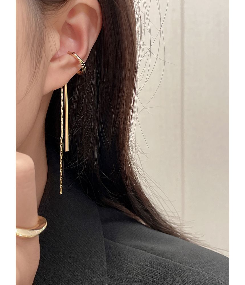 Fringed Cuff Earring Alloy