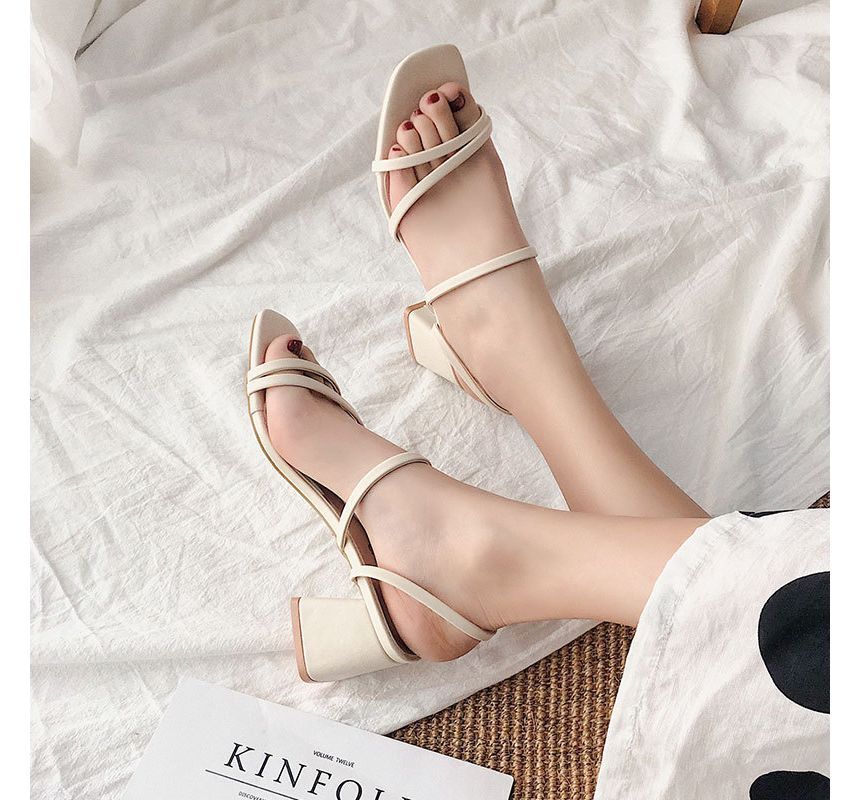 Strappy Sandals Heel Chunky
