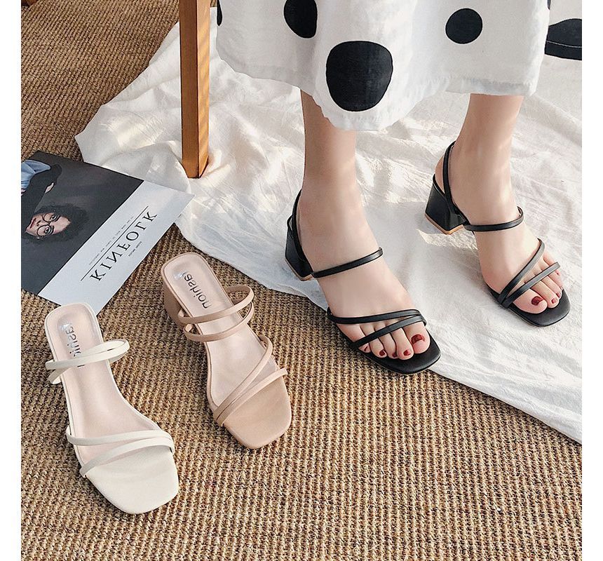 Strappy Sandals Heel Chunky