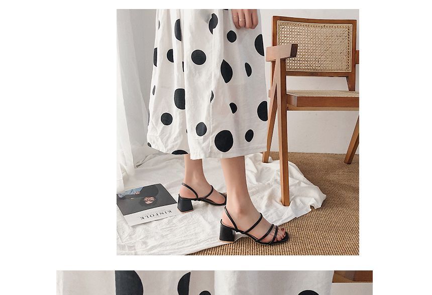 Strappy Sandals Heel Chunky