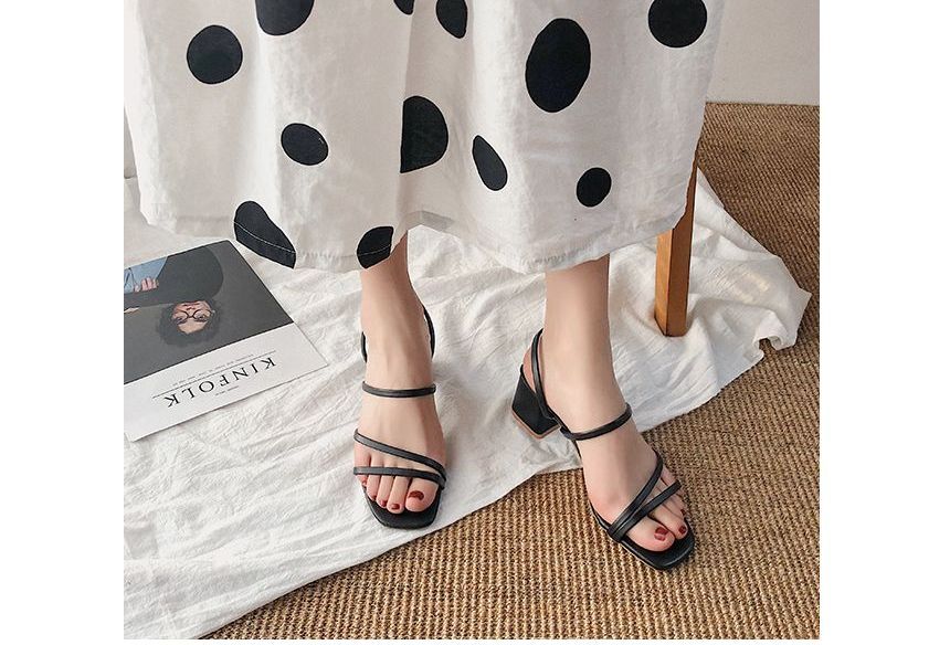 Strappy Sandals Heel Chunky