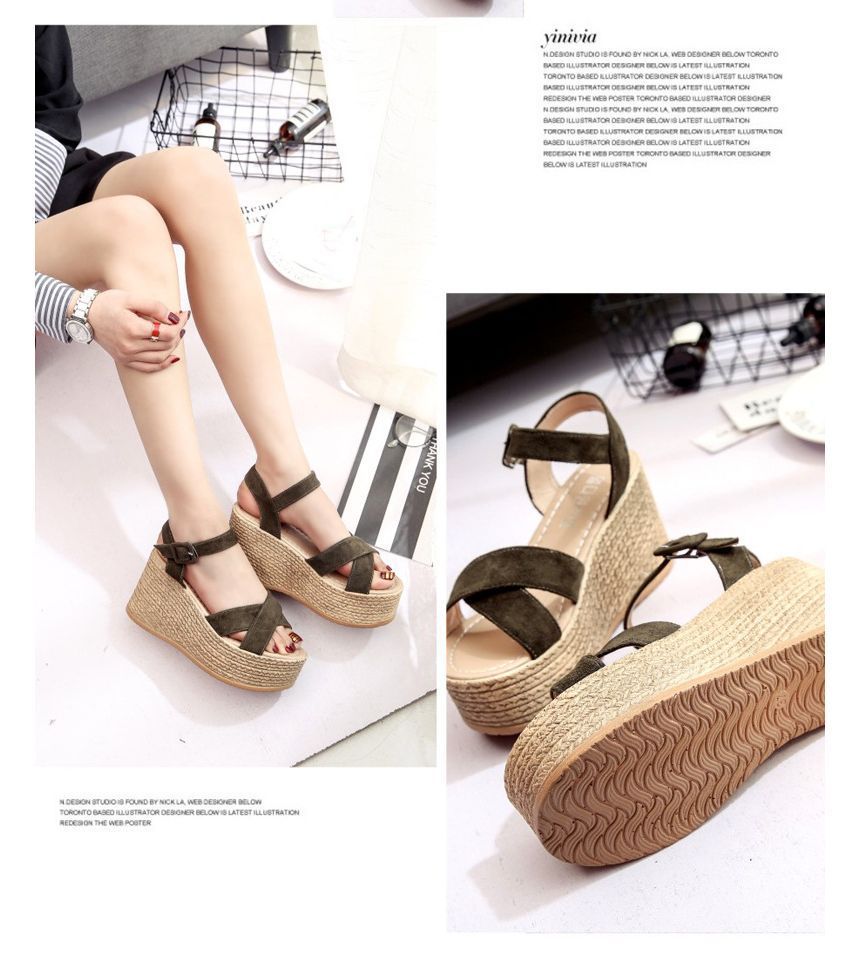 Sandals Espadrille Platform Wedge Heel