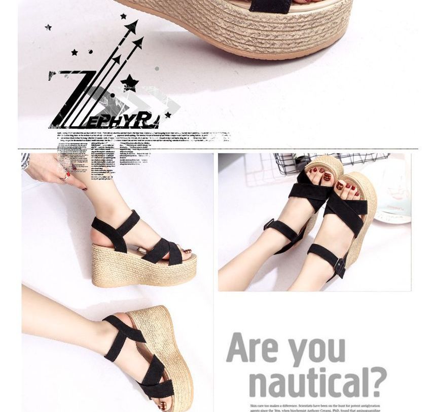 Sandals Espadrille Platform Wedge Heel