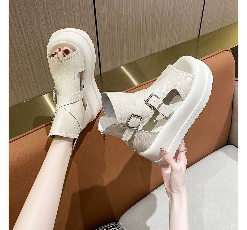 Toe Top Peep Sandals High Platform