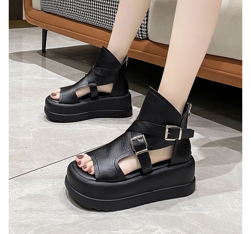 Toe Top Peep Sandals High Platform