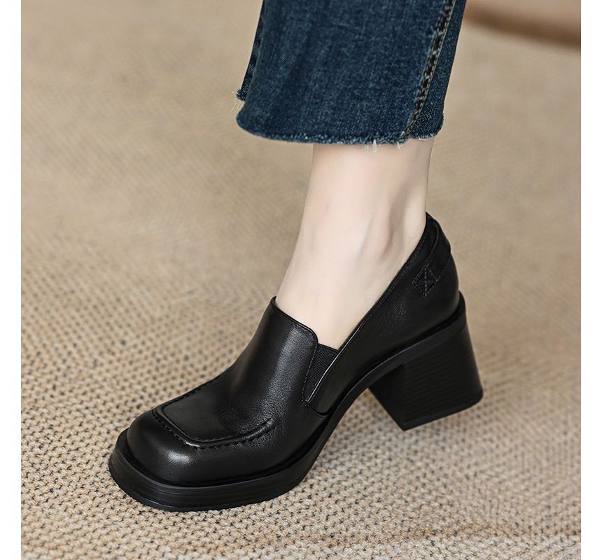 Buckled Block-Heel Loafers