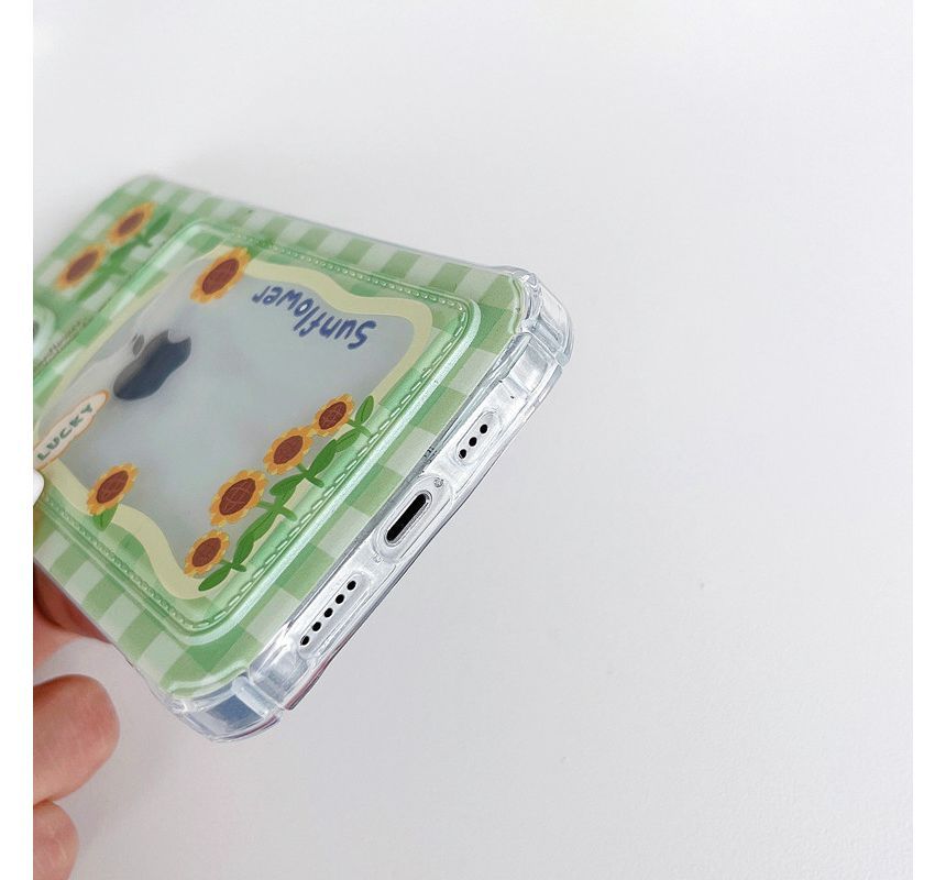 Holder Phone Card Print Case Sunflower