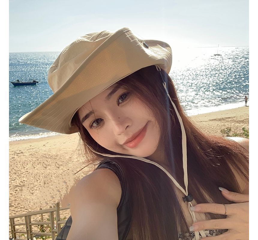 Embroidered Lettering Sun Hat