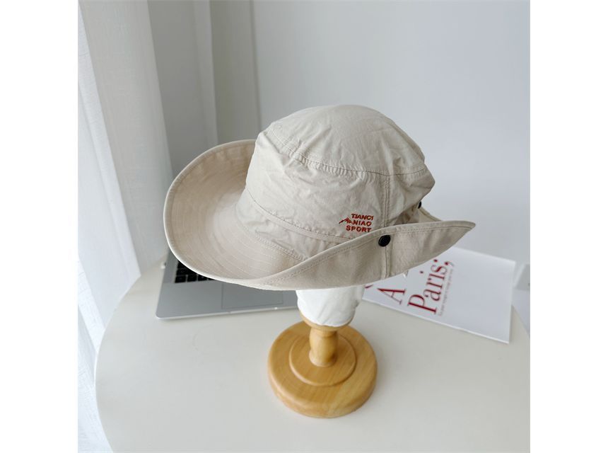 Embroidered Lettering Sun Hat