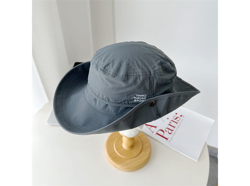 Embroidered Lettering Sun Hat