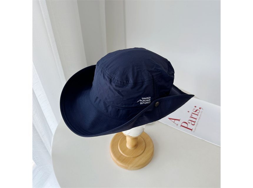 Embroidered Lettering Sun Hat