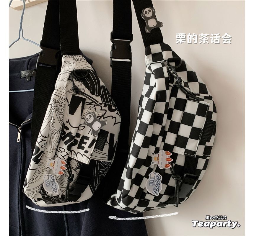 Printed Sling Bag / Bag Charm / Set