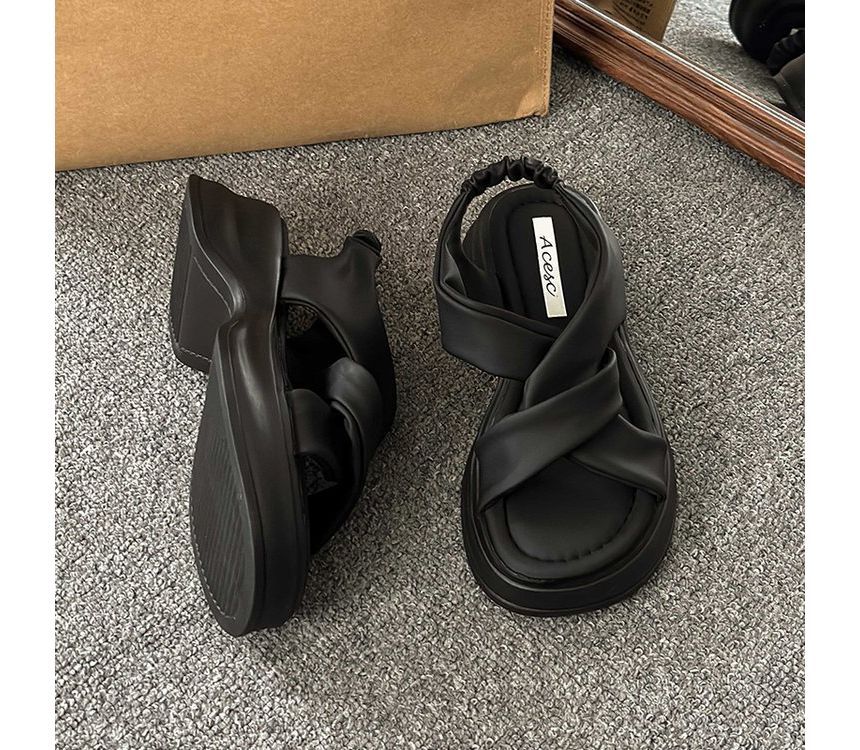 Knot Sandals Platform Slingback