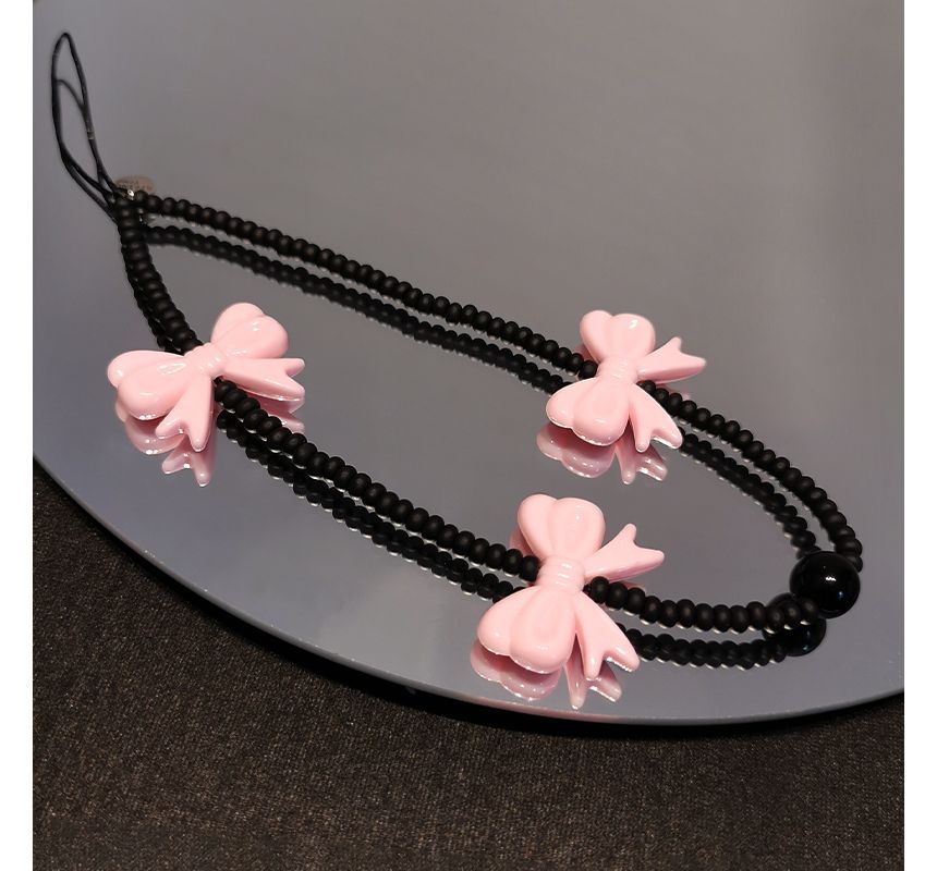 Bow Bead Phone Strap