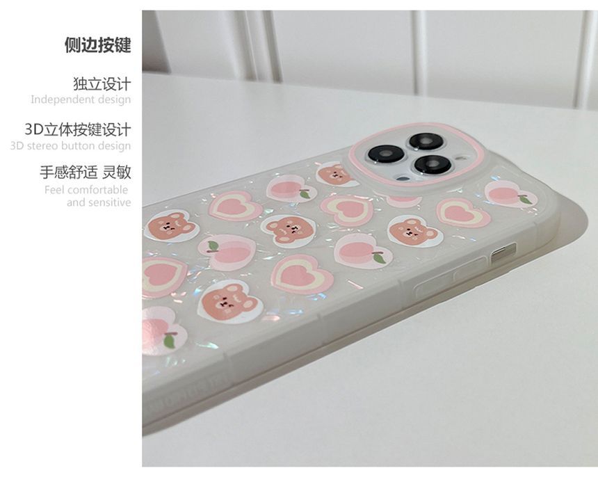 Phone Bear Heart Case